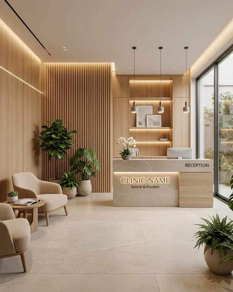 Pristine Modern High-End Dental Clinic Reception Lobby